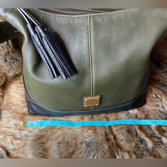 Vintage 1970 Dooney & Bourke Sophie Florentine Leather Block Hobo Shoulder - Picture 9 of 15